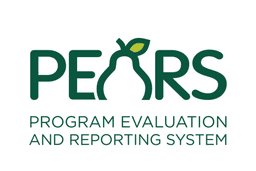 Image of the PEARS logo with text program evaluation and reporting system