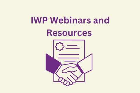 Image of IWP Webinars and Resources handshake graphic 