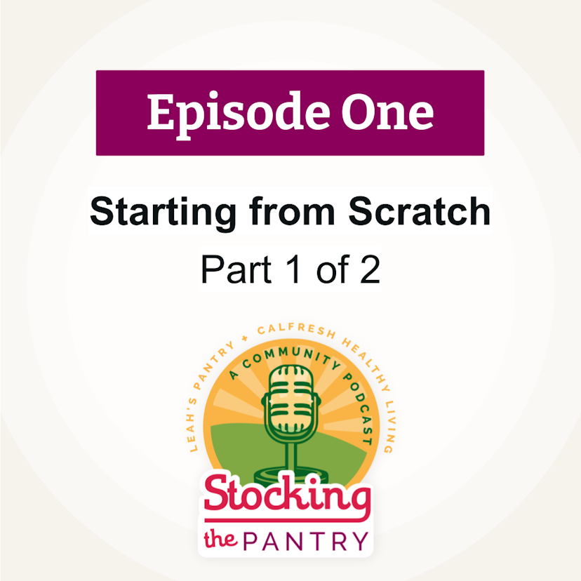 Graphic with text Episode one – Starting from Scratch (Part 1 of 2)